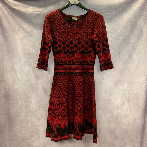 Taylor Dresses & Skirts - Taylor Jacquard Sweater Dress